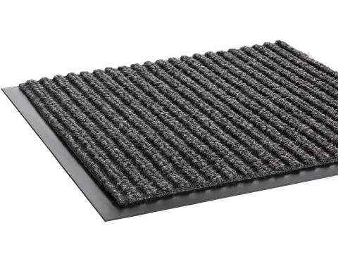 Crown 36 in. x 120 in. Polypropylene Needle Rib Wipe and Scrape Mat - Gray