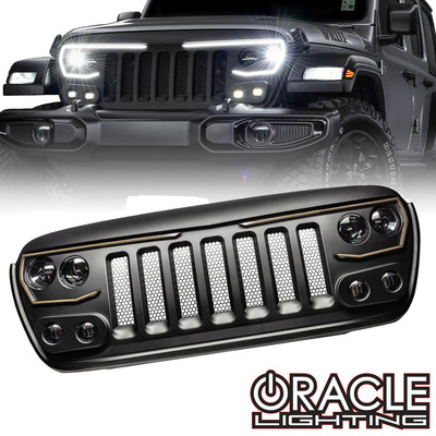 Oracle Lighting Jeep Wrangler JL / Gladiator JT Vector Pro-Series Full LED Grill (5837-PRO)