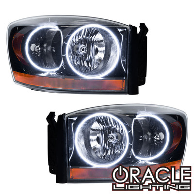 Oracle Lighting 2006 Dodge Ram Pre-Assembled LED Halo Headlights - (Black Housing) (7033-001, 7033-330, 7033-333, 7033-334, 7033-335, 7033-504)