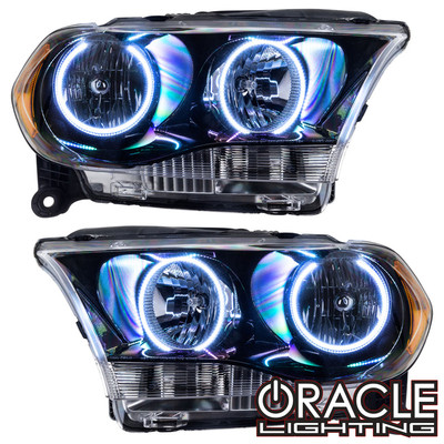 Oracle Lighting 2011-2013 Dodge Durango Non-HID Pre-Assembled LED Halo Headlights - (Black Housing) (7102-001, 7102-002, 7102-330, 7102-333, 7102-334, 7102-335, 7102-504)