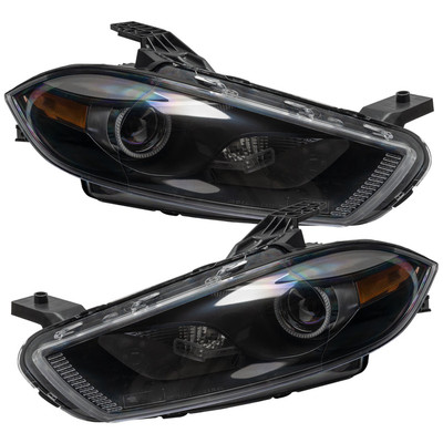 Oracle Lighting 2013-2014 Dodge Dart HID Pre-Assembled LED Halo Headlights - (Black Housing) (7142-001, 7142-003, 7142-330, 7142-333, 7142-334, 7142-335, 7142-504)