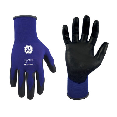 General Electric 18 Gauge PU Dipped Gloves 1 Pair (GG206SC, GG206MC, GG206LC, GG206XLC)