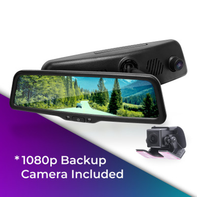 Master Tailgaters 10" OEM Rear View Mirror Dash Cam with 10" LCD Screen | Rearview Universal Fit | 1080p 30fps HD DVR | Dual Way Video Recorder with WiFi | Anti Glare | 1080p Backup Camera Included (MR-10-M2DVR4)