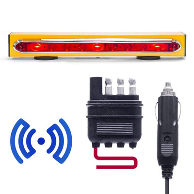 Master Tailgaters Wireless Trailer Tow Light Bar 19"- Magnetic Mount - Ultra Bright LED with 4 Pin Flat Hitch Transmitter (MT-WTL03)