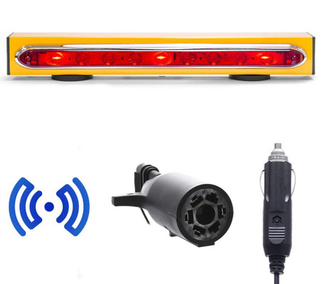 Master Tailgaters Wireless Trailer Tow Light Bar 19"- Magnetic Mount - Ultra Bright LED with 7 Pin RV Blade Hitch Transmitter (MT-WTL05)