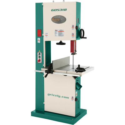 Grizzly Industrial 21 Inch 5 HP Single-Phase Industrial Bandsaw with Brake (G0531B)