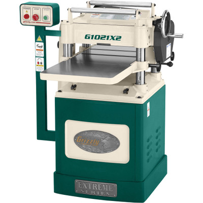 Grizzly Industrial 15" 3 HP Extreme Series Planer w/ Helical Cutterhead (G1021X2)