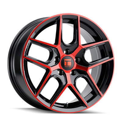 Touren TR79 Gloss Black Machined with Red Wheels