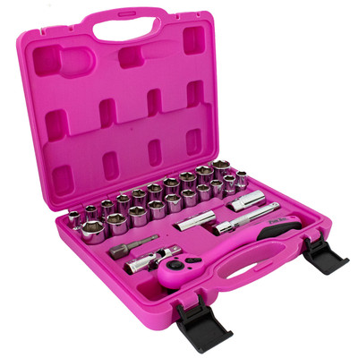 The Original Pink Box 26-Pc 1/2" Drive Socket Set (PB26SS) | JB Tools