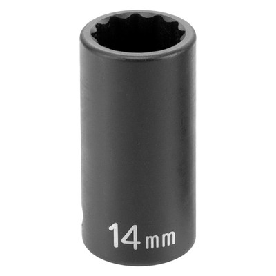 Grey Pneumatic 3/8" Drive 15 Mm 12-Point Semi-Deep Impact Socket (1115MSD)