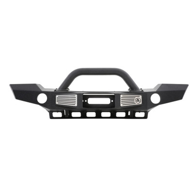 Smittybilt 07-18 Wrangler JK 2/4 Door XRC Atlas Front Bumper with Grille Guard & Fog Light Holes - Black (SMB76892)