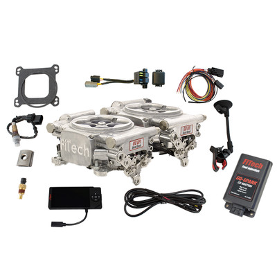 FiTech EFI 2x4 625HP System Bright Aluminum Finish w/CDI Box (93061)