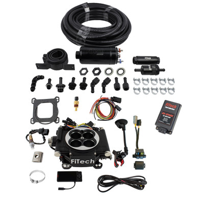 FiTech EFI 4 Black Finish Kit w/ Inline Fuel Pump & CDI Box (93102)