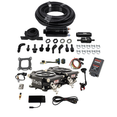 FiTech EFI 2x4 Black Finish Kit w/ Inline Fuel Pump & CDI Box (93162)