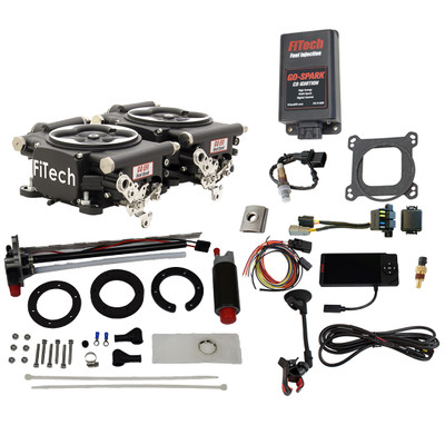FiTech 2x4 625HP EFI System Matte Black w/Retrofit & CDI Box (93662)
