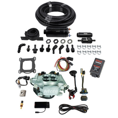 FiTech EFI 4 600HP Power Adder Bright Alum w/Inline Fuel & CDI (93106)