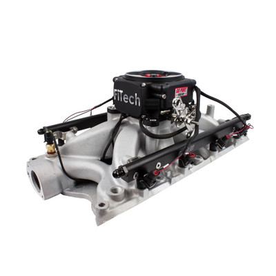 FiTech SBF Black Aluminum Go Port Fuel Rail Set (32454-1C)