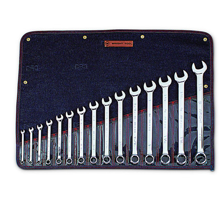 Wright Tool Full Polish 12 Point Combination Wrench Set 5/16" - 1-1/4" (15-Piece),Silver (915)