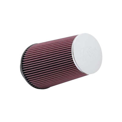 K&N Filters Universal Chrome Air Filter - 3-1/2"ID FLG,6"B,4-1/2"CR T,9"L (KNNRC-3690)