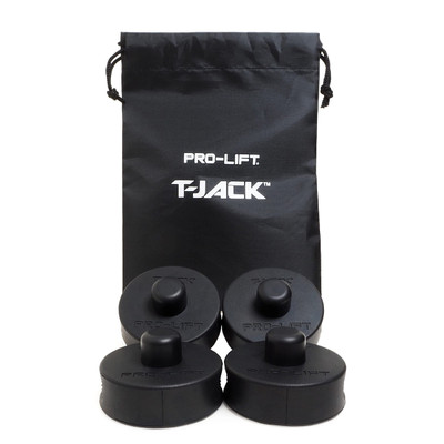 Pro-Lift Jack Pad Lifting Adapter For Tire Repair Rotation - 4 Pucks With Storage Bag (A-G001)
