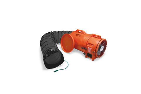 Allegro 12" Axial Explosion-proof (EX) Plastic Blower with Canister & 15’ Statically Conductive Ducting, 47 Lbs., 220V AC/50 Hz (9548-15E)