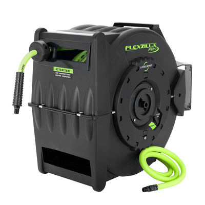 Flexzilla Manual Open Face Air Hose Reel, 1/4 in. x 100 ft. Heavy Duty,  Lightweight, Hybrid, ZillaGreen - L8654FZ : : Automotive