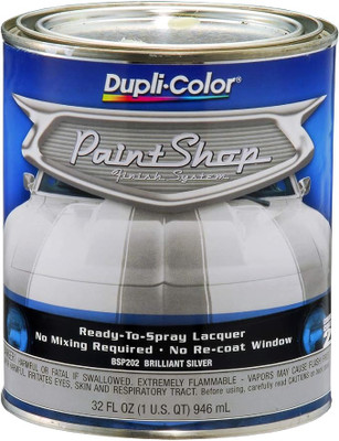 Dupli-Color Paint Shop Finish System Base Coat Brilliant Silver Metallic 32 oz (BSP202)
