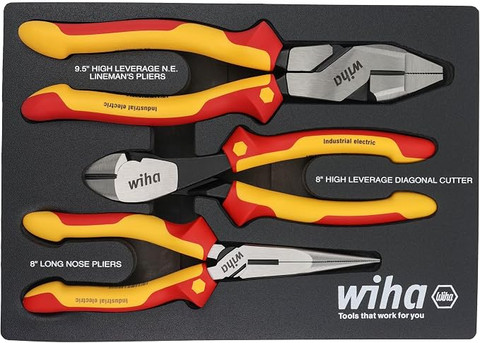 Wiha 3-Piece Insulated Pliers & Cutters Tray Set (32960)