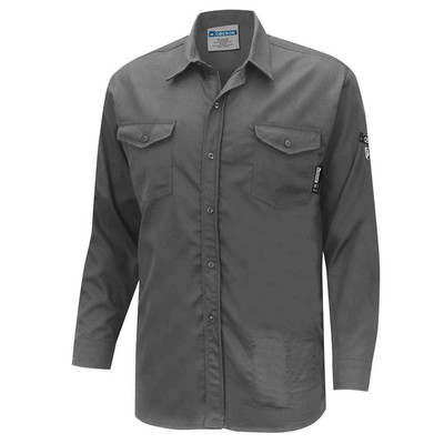 OBERON Hi-Vis Yellow Button-Up Safety Shirt (ZFI506)