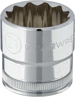 GearWrench 21 Mm Stecknuss – 12-Punkt, 3/20,3 Cm Antrieb Für Präzises Arbeiten Ohne Rundung