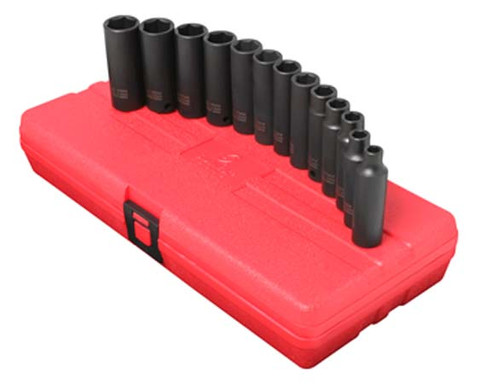 Sunex 3/8" Drive 13-Piece Metric Deep Impact Socket Set (3359) | JB Tools