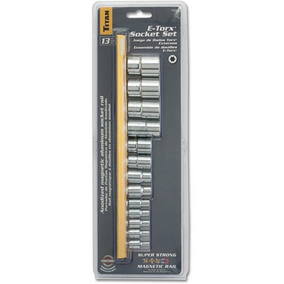 Titan 13pc Torx Bit Set on Magnetic aluminum rail
