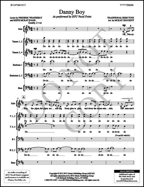 Danny Boy [PDF sheet music]