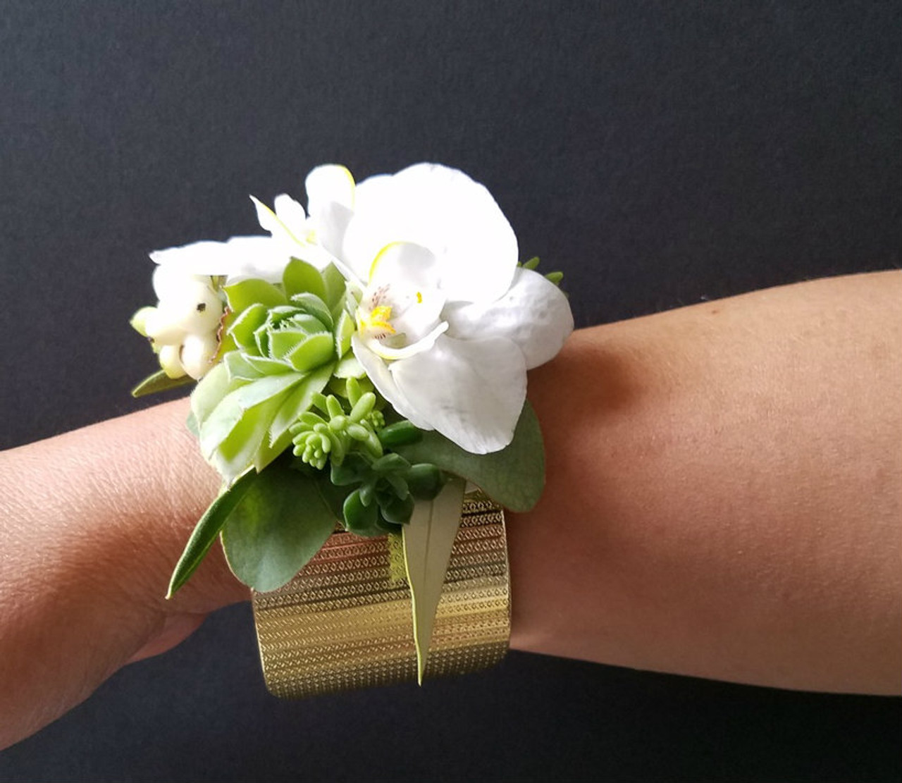 Artificial Wedding Flowers - Prom - Wrist Corsage - Flower Bracelet