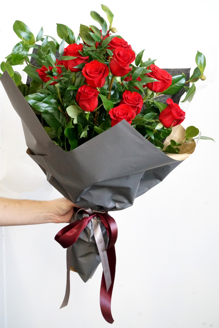 VTG Hallmark Flat Fold Gift Wrap Spring Pastel Roses Flowers
