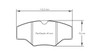 Pagid S1265 RSH 42  Brake Pads for Alcon H type [4463] D40 / D44 / D48 & AP CP 2361 / CP2340 D40 / D48 / CP3228-26/27 S4 Caliper - S1265H42001