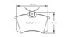 Pagid S1158 RSL 19 Rear Brake Pads for Golf R32 / S3 Platform - E115819010