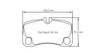 Pagid S8008 RSL 1 Rear Brake Pads for Porsche 997 GT3 Cup - S8008L01001