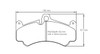 Pagid S8004 RST 3 Front Brake Pads for Porsche 997 GT3 Cup - S8004T03001
