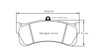 Pagid S2488 RST 1 Brake Pads for Alcon CAR9549 D52 / Brembo 07.7293. 6 piston [type 164 or B24 family] Caliper - S2488T01001