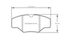 Pagid S1265 RSH 3 Brake Pads for Alcon H type [4463] D40 / D44 / D48 & AP CP 2361 / CP2340 D40 / D48 / CP3228-26/27 S4 Caliper - S1265H03001