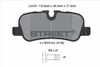Pagid Racing Street+ Land Rover Discovery (L319) / Range Rover (L322) Rear Brake Pad Set - T8061SP2001