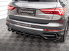 Maxton Central Rear Splitter (Vertical Bars) Audi Q3 S-Line F3