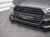 Maxton Street PRO Front Splitter V.1 + Flaps Audi S3 / A3 S-Line Sportback 8V Facelift