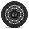 Black Rhino BARRICADE GUN BLACK WITH BLACK ROCK GUARD Alloy Wheel - 17X8.5 - 6X139.7 - CB: 112.1 - ET0