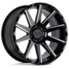 Black Rhino TYPHOON GLOSS BLACK W/ MILLED SPOKES Alloy Wheel - 20X9.5 - 6X139.7 - CB: 112.1 - ET-18