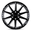 Black Rhino TYPHOON GLOSS BLACK W/ MILLED SPOKES Alloy Wheel - 20X9.5 - 6X139.7 - CB: 112.1 - ET-18
