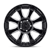 Black Rhino SIERRA GLOSS BLACK W/ MILLED SPOKES Alloy Wheel - 22X10 - 8X170 - CB: 125.1 - ET-23
