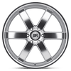 Black Rhino PONDORA SILVER W/ MACHINE FACE & LIP Alloy Wheel - 24X10 - 6X139.7 - CB: 112.1 - ET25