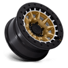 Black Rhino TUSK MATTE GOLD MACHINED RING W/ BLACK ROCK GUARD Alloy Wheel - 17X8.5 - 5X139.7 - CB: 78.1 - ET-10